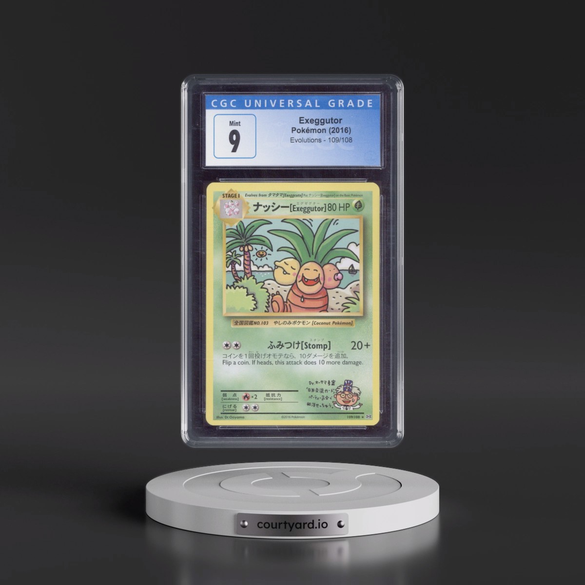 2016 Evolutions #109/108 Exeggutor - Secret Rare (CGC 9 MINT)