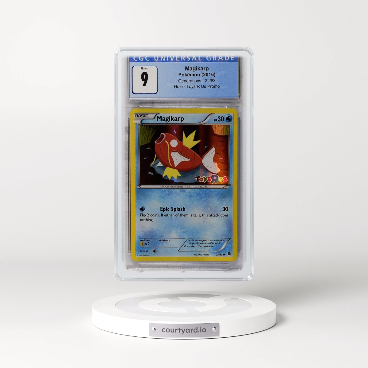 2016 Generations #22/83 Magikarp - Toys"R"Us Promo (Holo) (CGC 9 MINT)