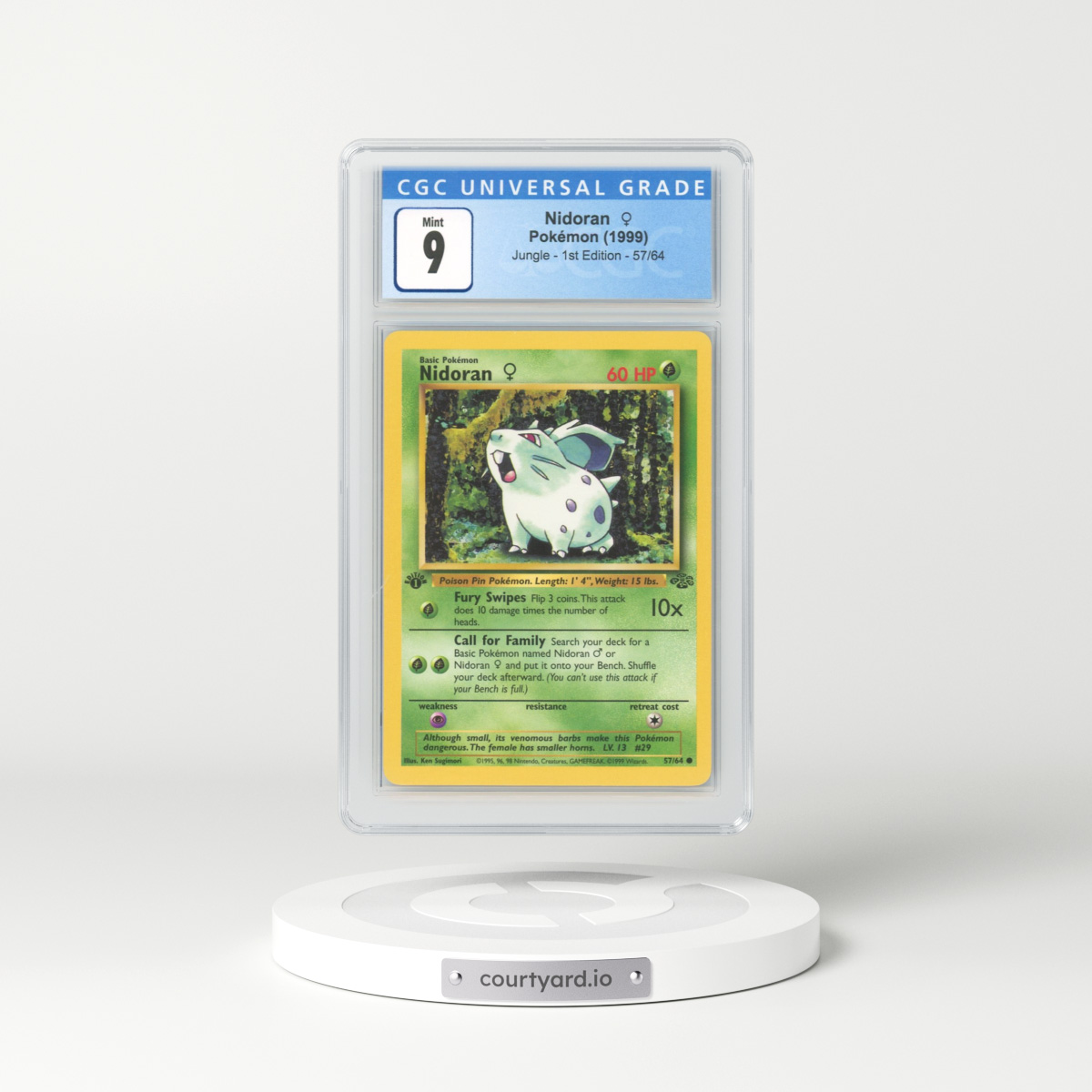 1999 Jungle #57 Nidoran (f) - 1st Edition (CGC 9 MINT)