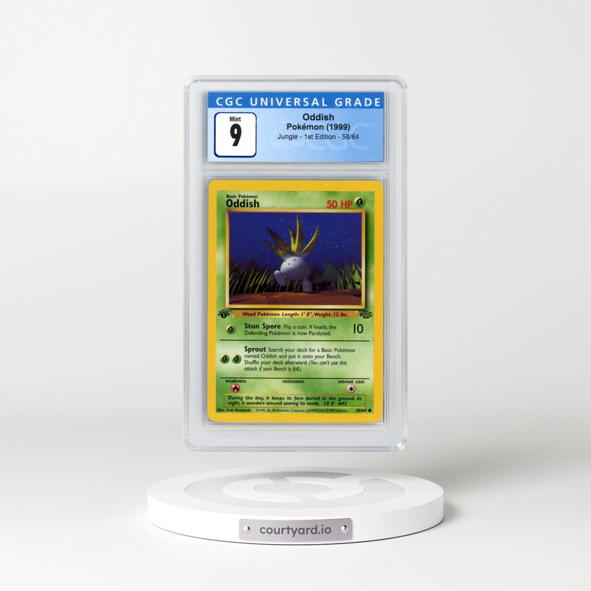 1999 Jungle #58/64 Oddish - 1st Edition 1st Edition (CGC 9 MINT)