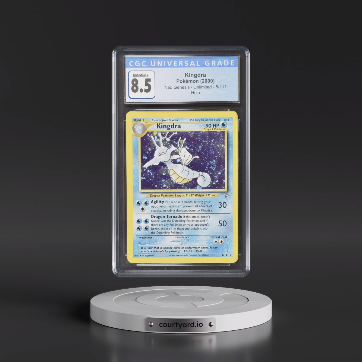 2000 Neo Genesis Kingdra - Holo #8/111 CGC 8.5