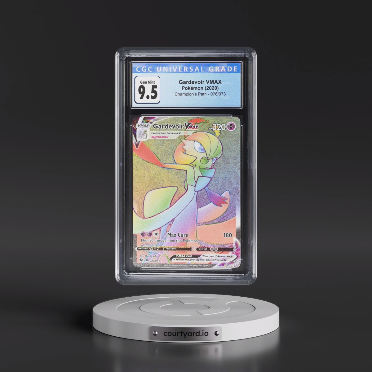 2020 Champion's Path #076/073 Gardevoir VMAX - Rainbow Rare Holo (CGC 10 GEM MINT)