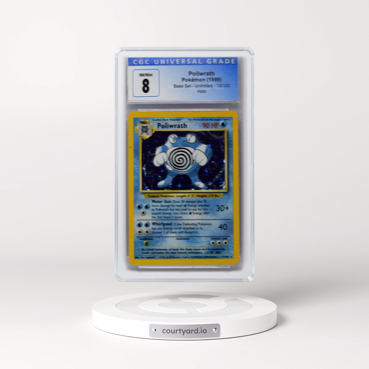 1999 Base Set #13/102 Poliwrath - Holo (CGC 8 NM-MT)