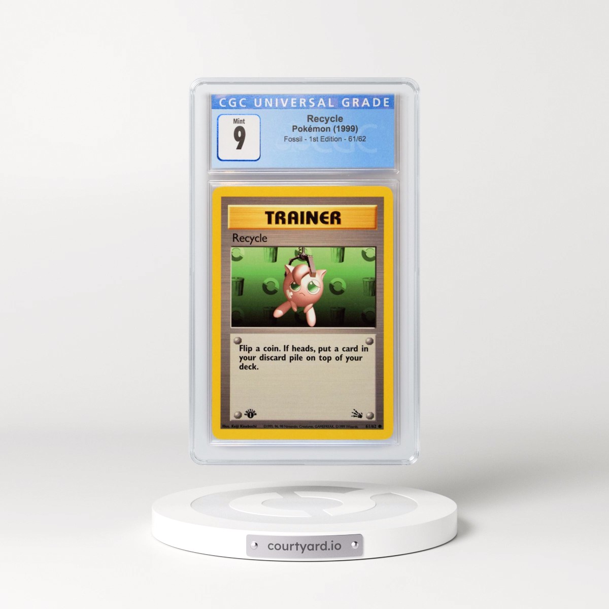 1999 Fossil #61/62 Recycle - 1st Edition 1st Edition (CGC 9 MINT)