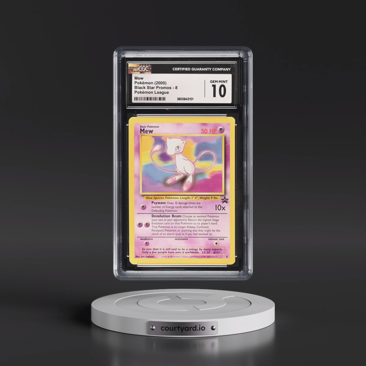 1999 Black Star Promos #8 Mew - Pokémon League (CGC 10 GEM MINT)