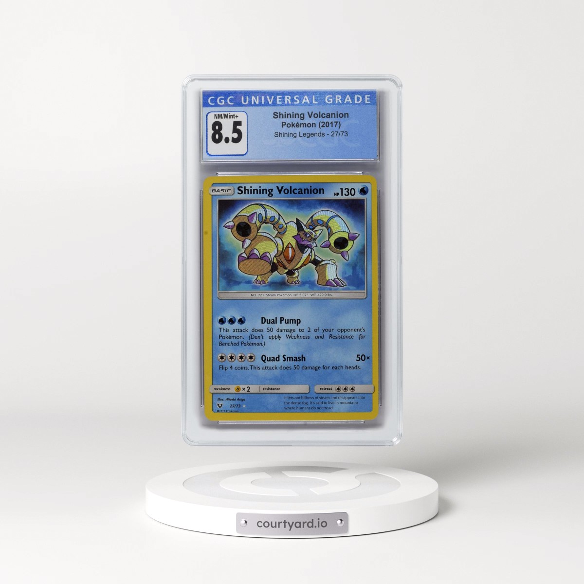 2017 Shining Legends #27/73 Shining Volcanion - Holo (CGC 8.5 NM-MT+)