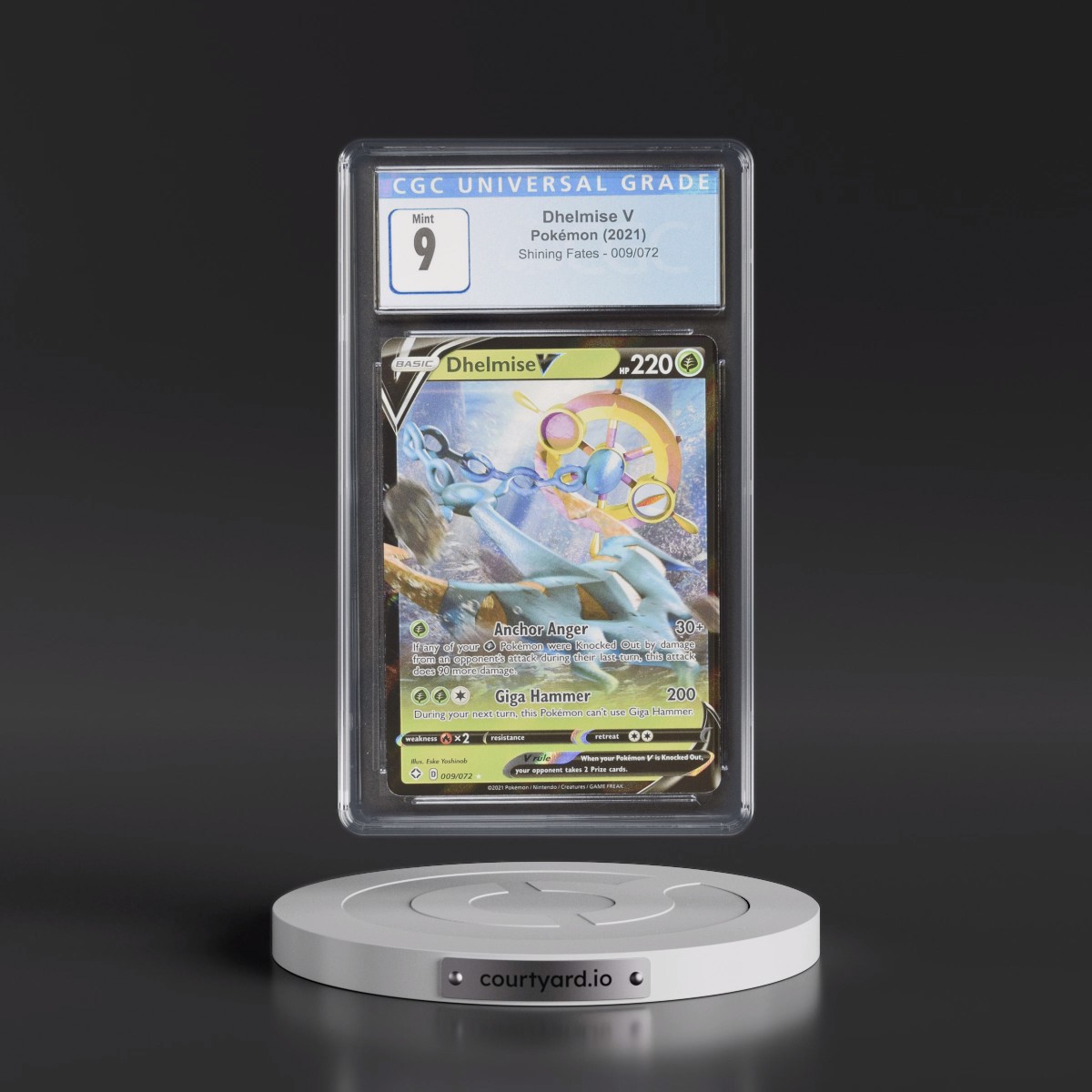 2021 Shining Fates #009/072 Dhelmise V - Holo (CGC 9 MINT)