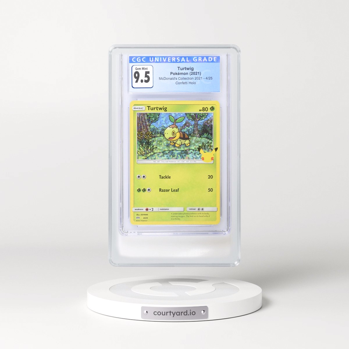 2021 McDonald's Collection 2021 #4/25 Turtwig - Confetti Holo (CGC 10 GEM MINT)