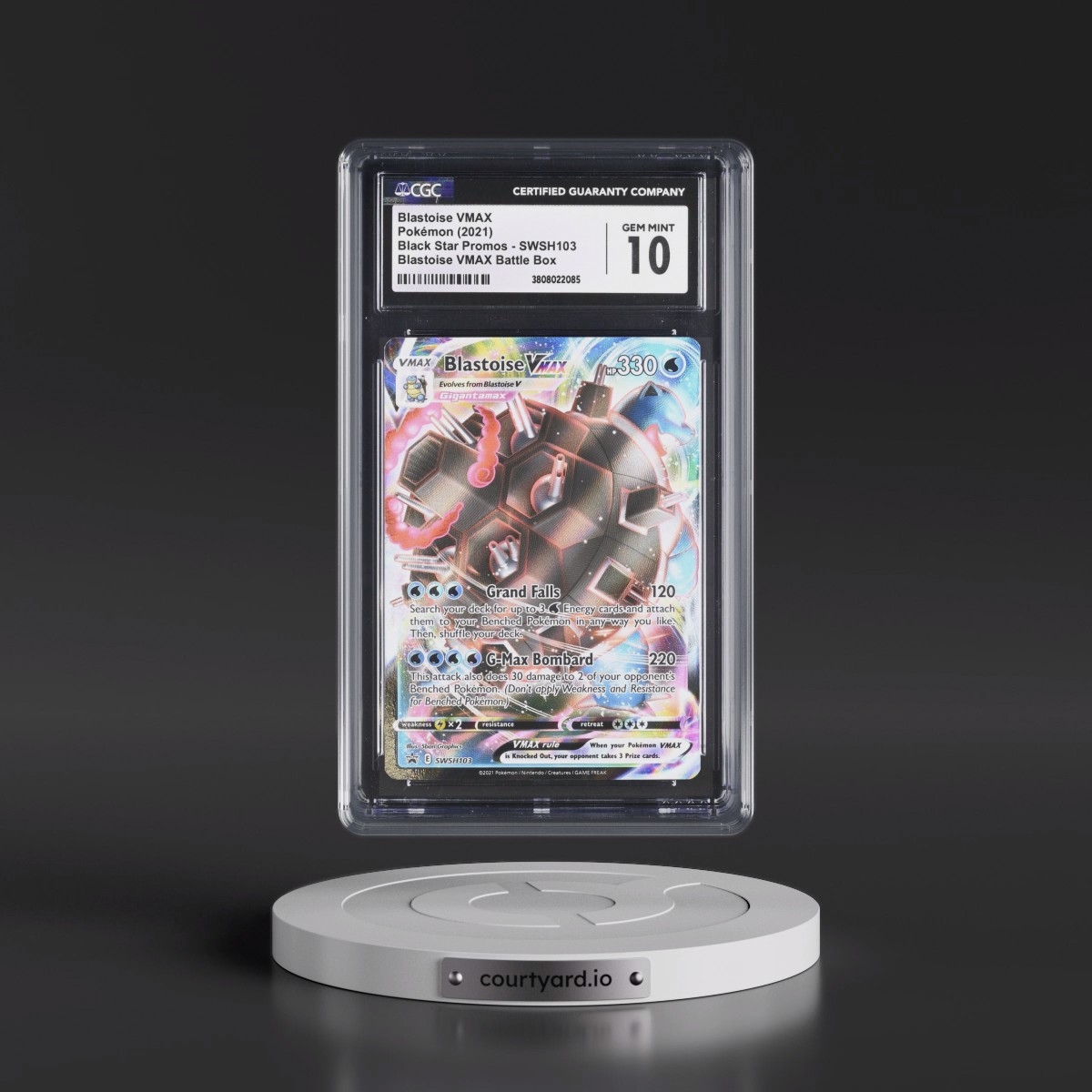 2017 Black Star Promos - Sword & Shield #SWSH103 Blastoise VMAX - Blastoise VMAX Battle Box (Holo) (CGC 10 GEM MINT)