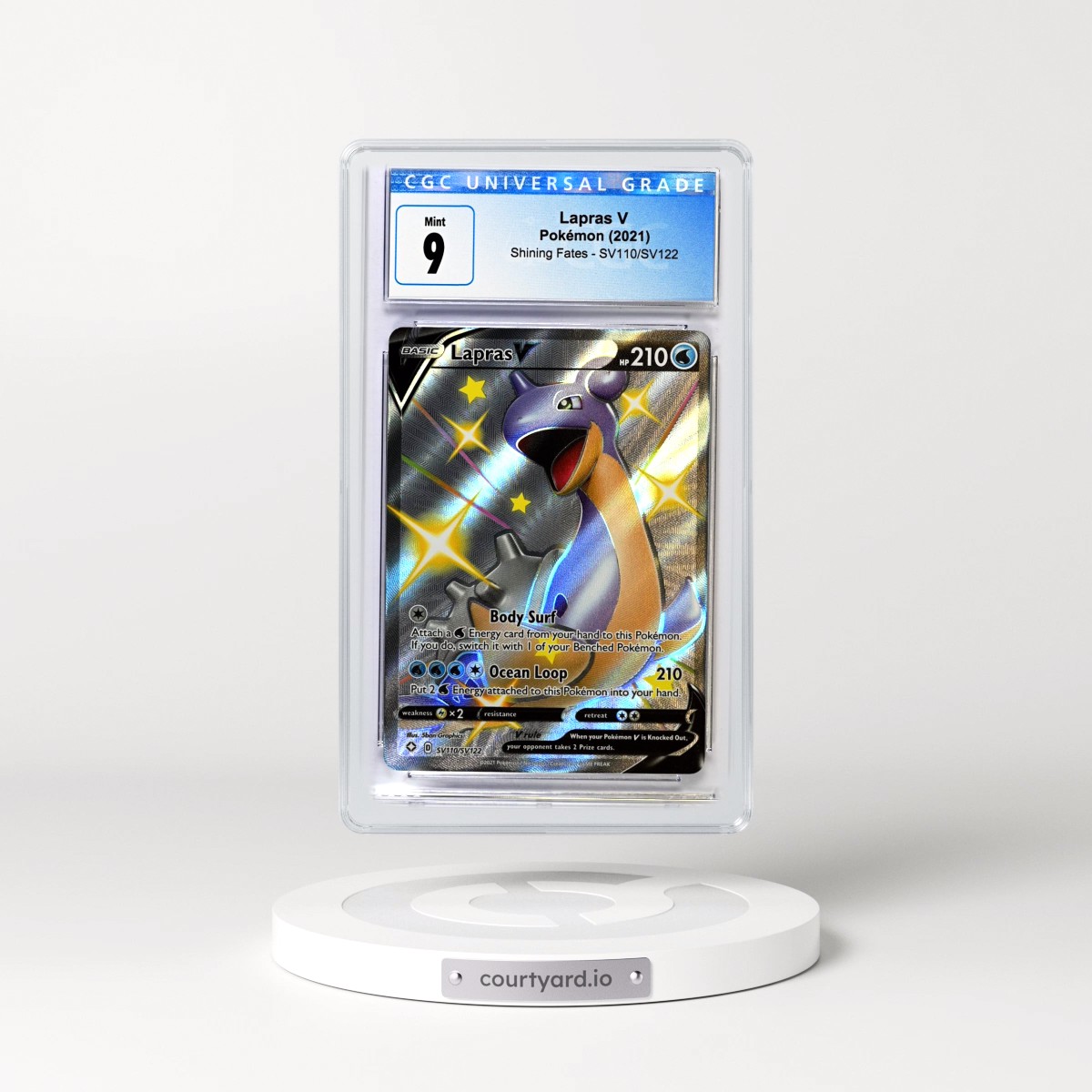 2021 Shining Fates #SV110/SV122 Lapras V - Shiny Vault Holo (CGC 9 MINT)