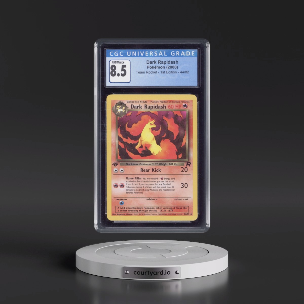 2000 Team Rocket #44/82 Dark Rapidash - 1st Edition 1st Edition (CGC 8.5 NM-MT+)
