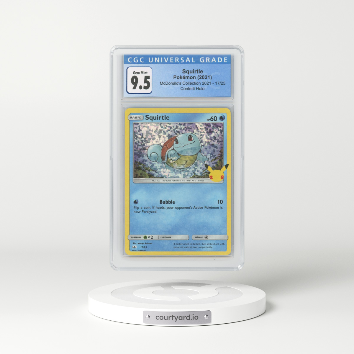 2021 McDonald's Collection 2021 #17 Squirtle - Confetti Holo (CGC 10 GEM MINT)