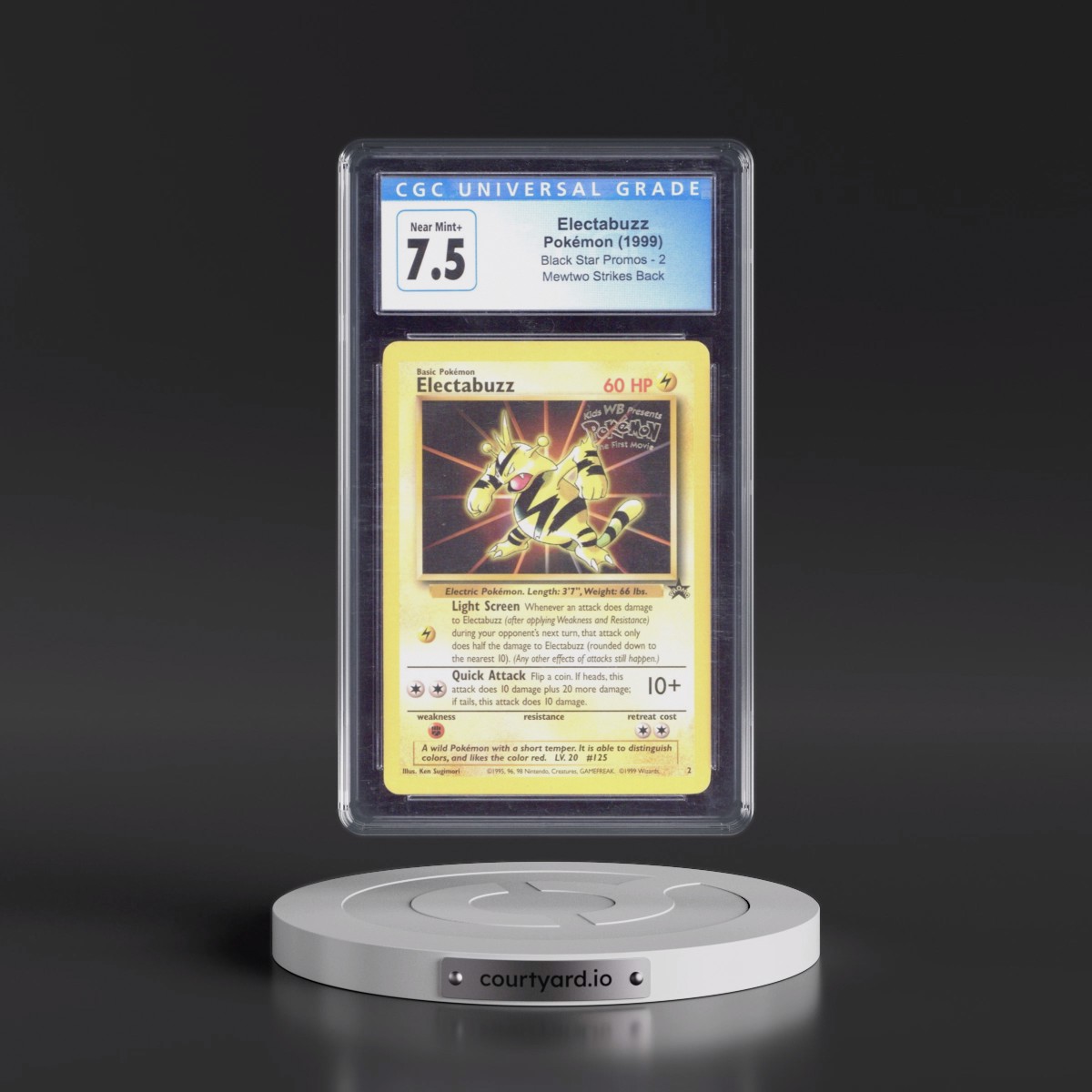 1999 Black Star Promos #2 Electabuzz - Mewtwo Strikes Back (CGC 7.5 NM+)