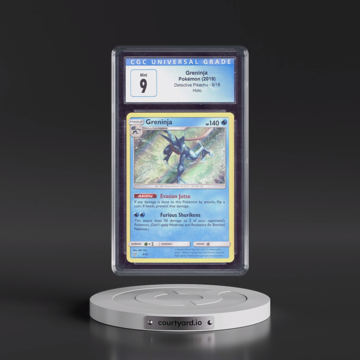 2019 Detective Pikachu #9/18 Greninja - Holo (CGC 9 MINT)