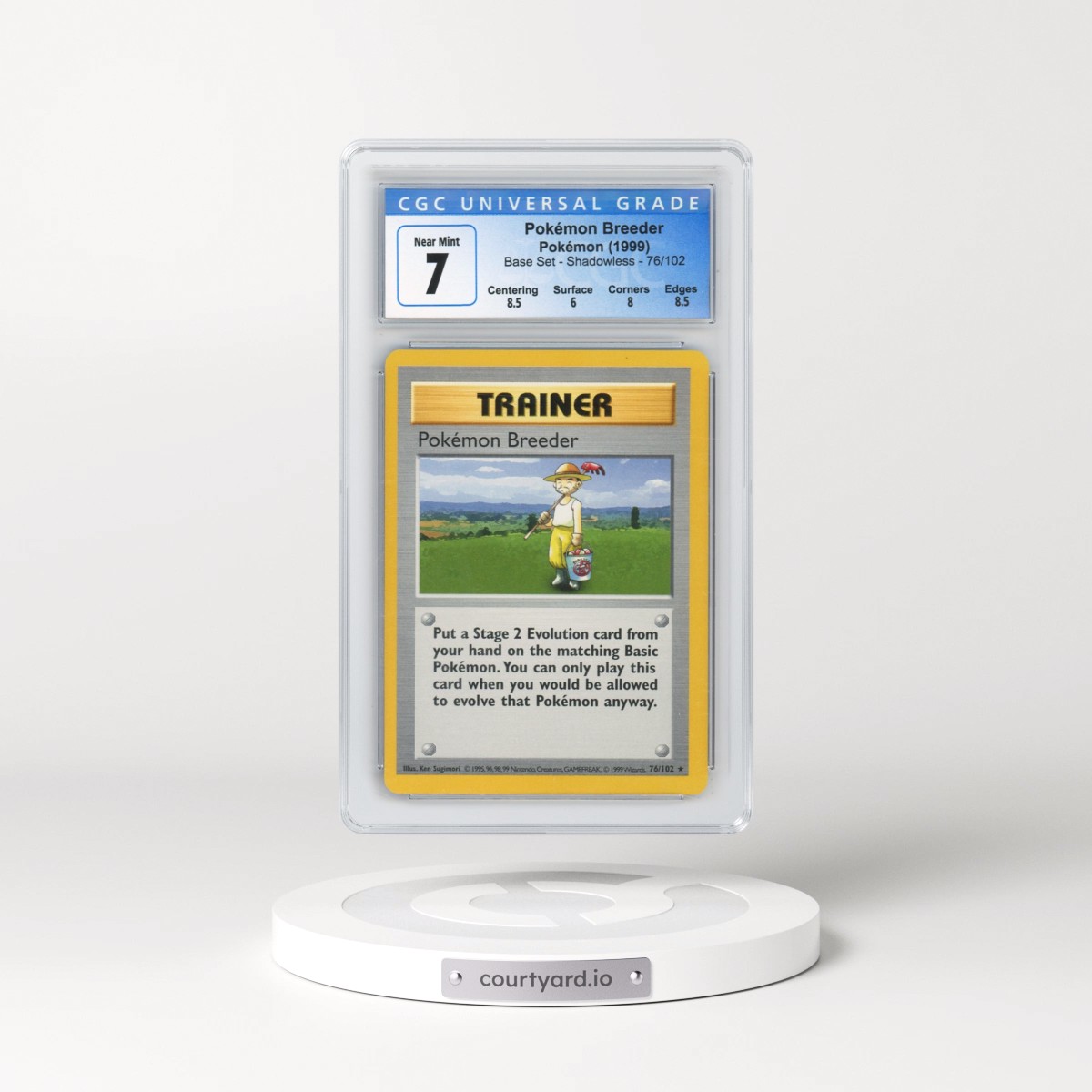 1999 Base Set #76/102 Pokémon Breeder - Shadowless Shadowless (CGC 7 NM)