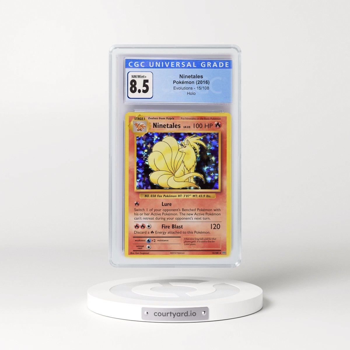 2016 Evolutions #15/108 Ninetales - Holo (CGC 8.5 NM-MT+)