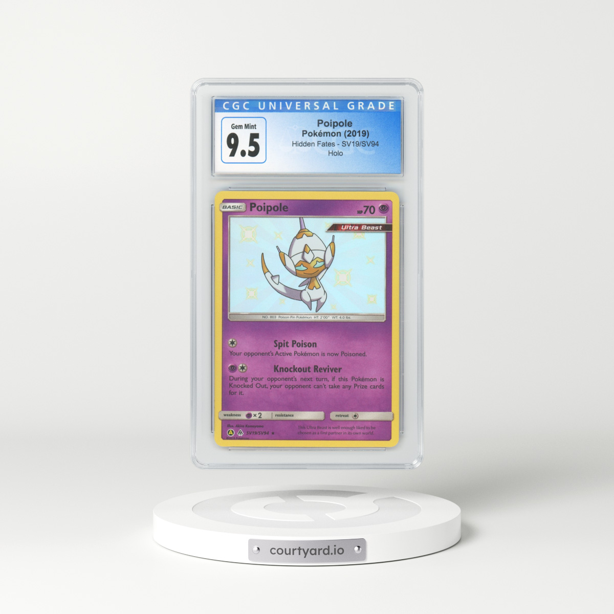 2019 Hidden Fates #SV19 Poipole - Holo (CGC 9.5 GEM MINT)