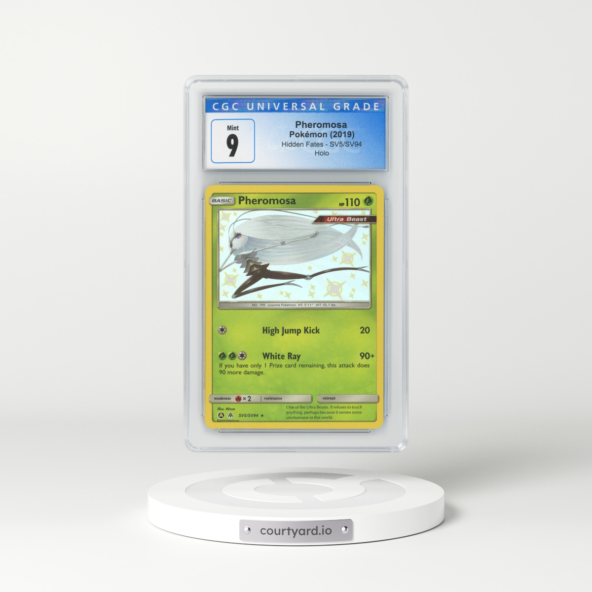 2019 Hidden Fates #SV5 Pheromosa - Holo (CGC 9 MINT)