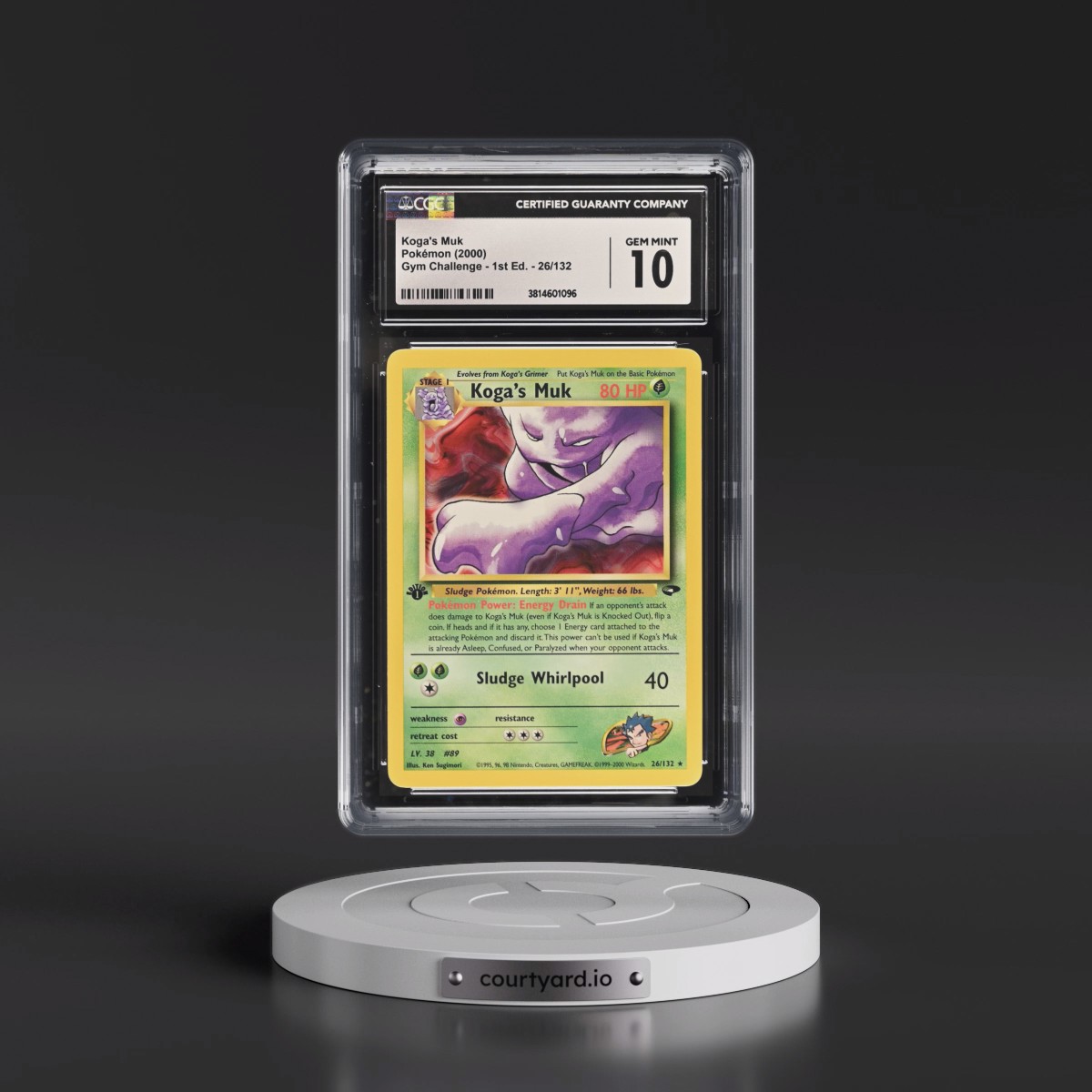 2000 Gym Challenge #26/132 Koga's Muk - 1st Edition 1st Edition (CGC 10 GEM MINT)