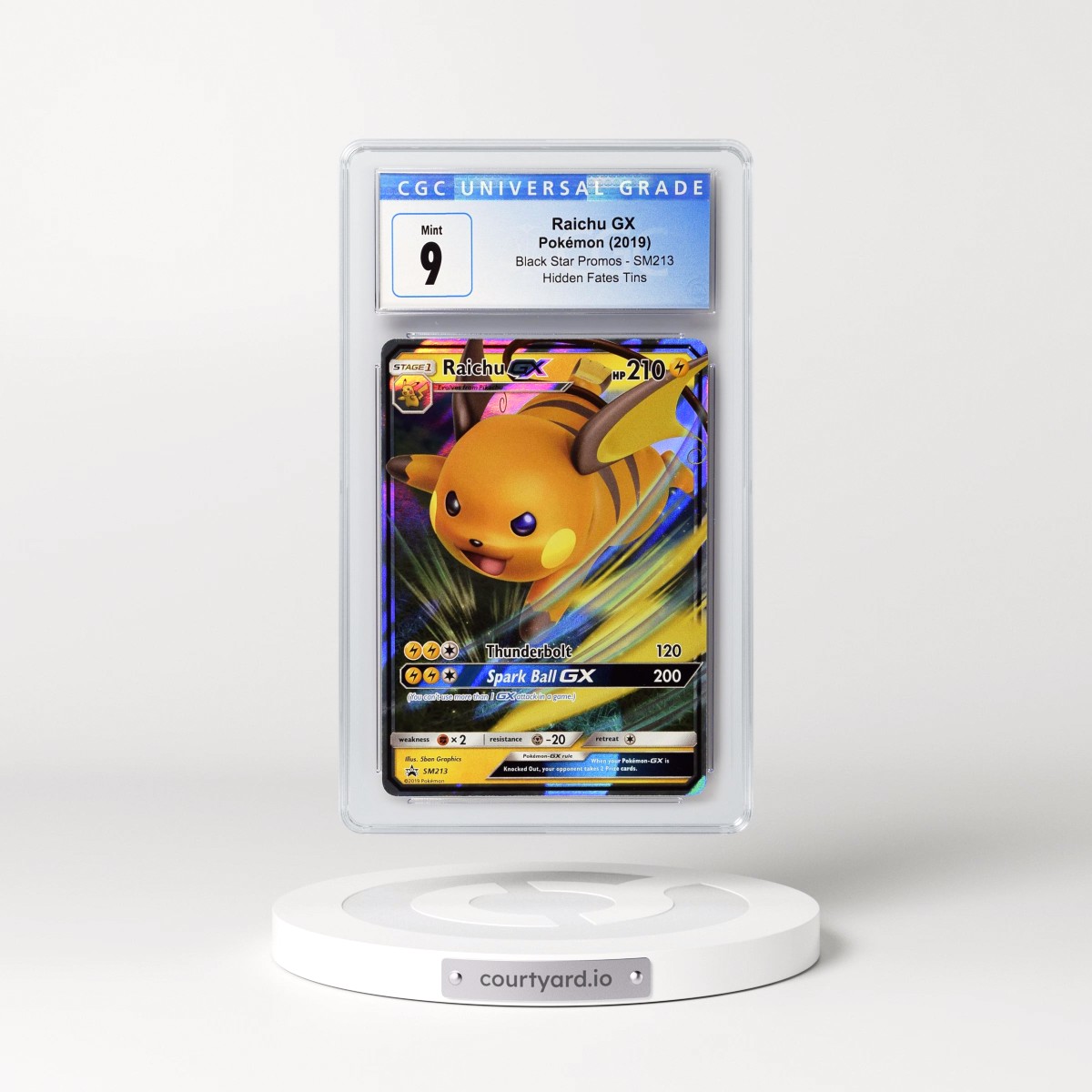 2016 Black Star Promos - Sun & Moon #SM213 Raichu GX - Holo (CGC 9 MINT)