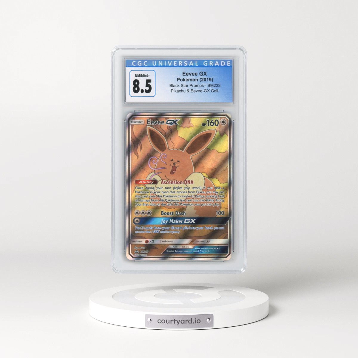 2016 Black Star Promos - Sun & Moon #SM233 Eevee GX - Pikachu &amp; Eevee GX Collection (Holo) (CGC 8.5 NM-MT+)