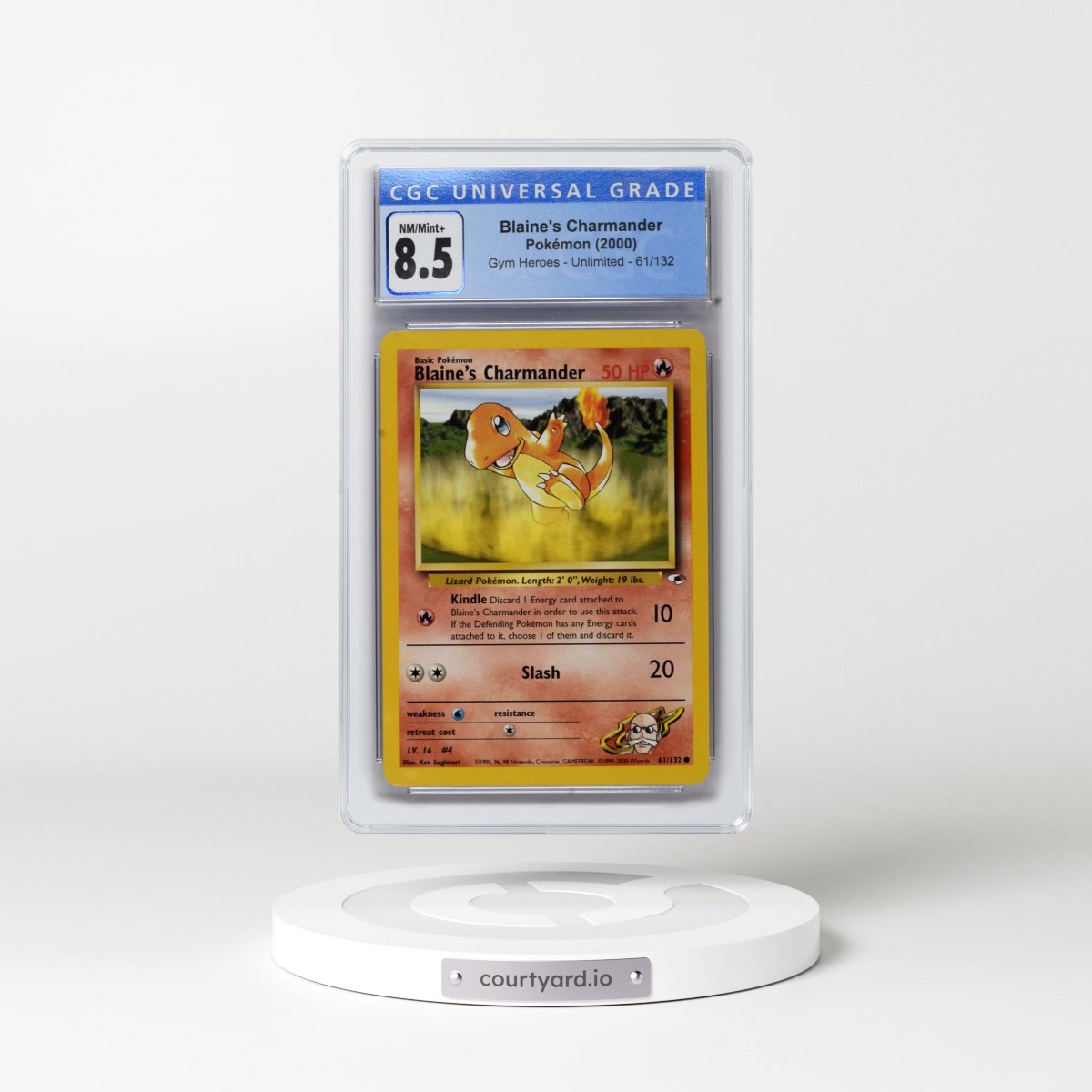 2000 Gym Heroes #61/132 Blaine's Charmander (CGC 8.5 NM-MT+)