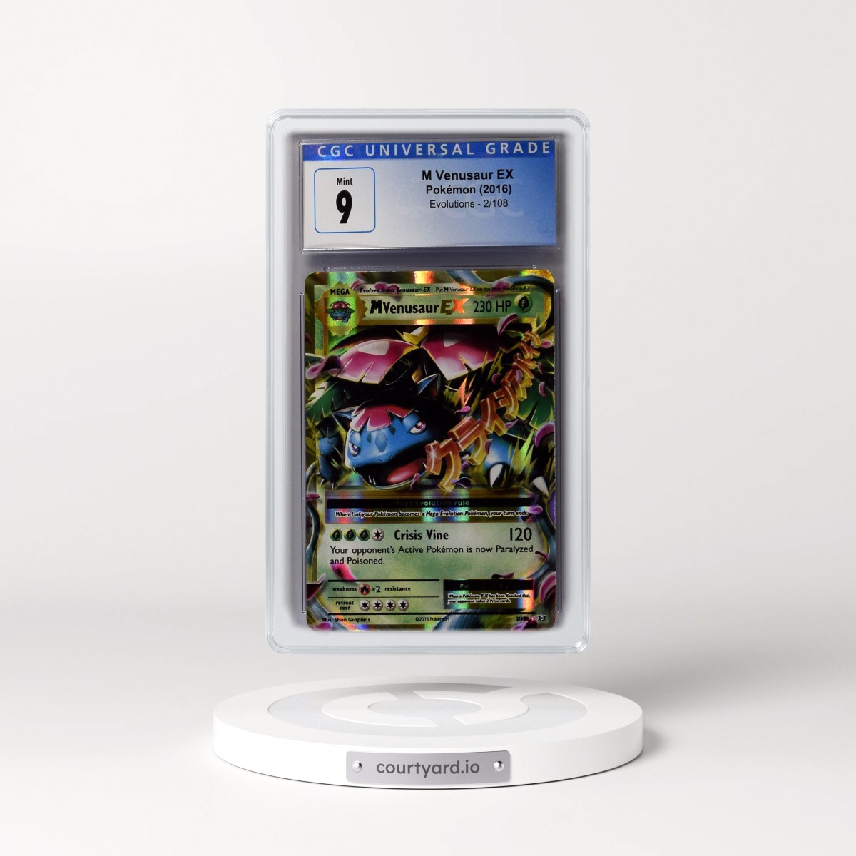 2016 Evolutions #2/108 M Venusaur EX - Holo (CGC 9 MINT)