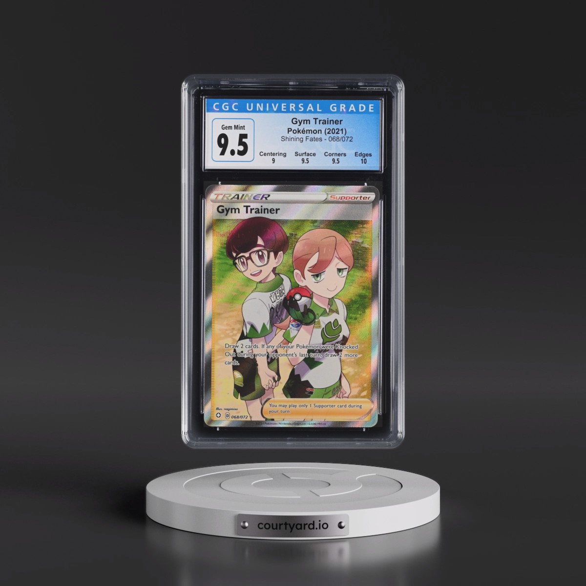 2021 Shining Fates #068/072 Gym Trainer (CGC 10 GEM MINT)