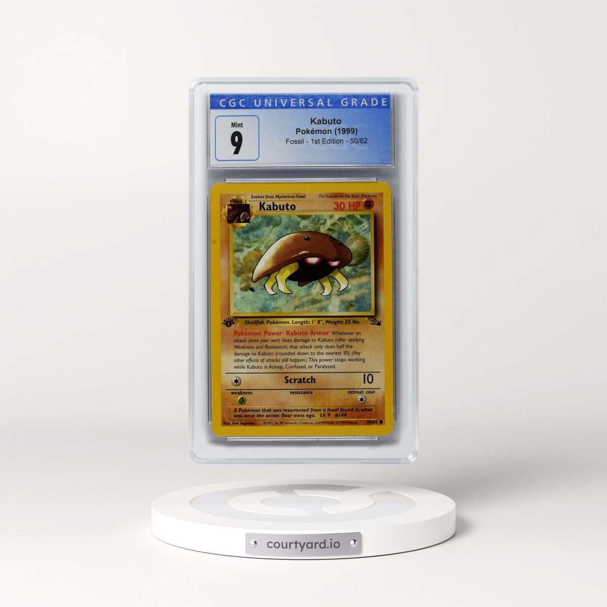 1999 Fossil #50/62 Kabuto - 1st Edition 1st Edition (CGC 9 MINT)