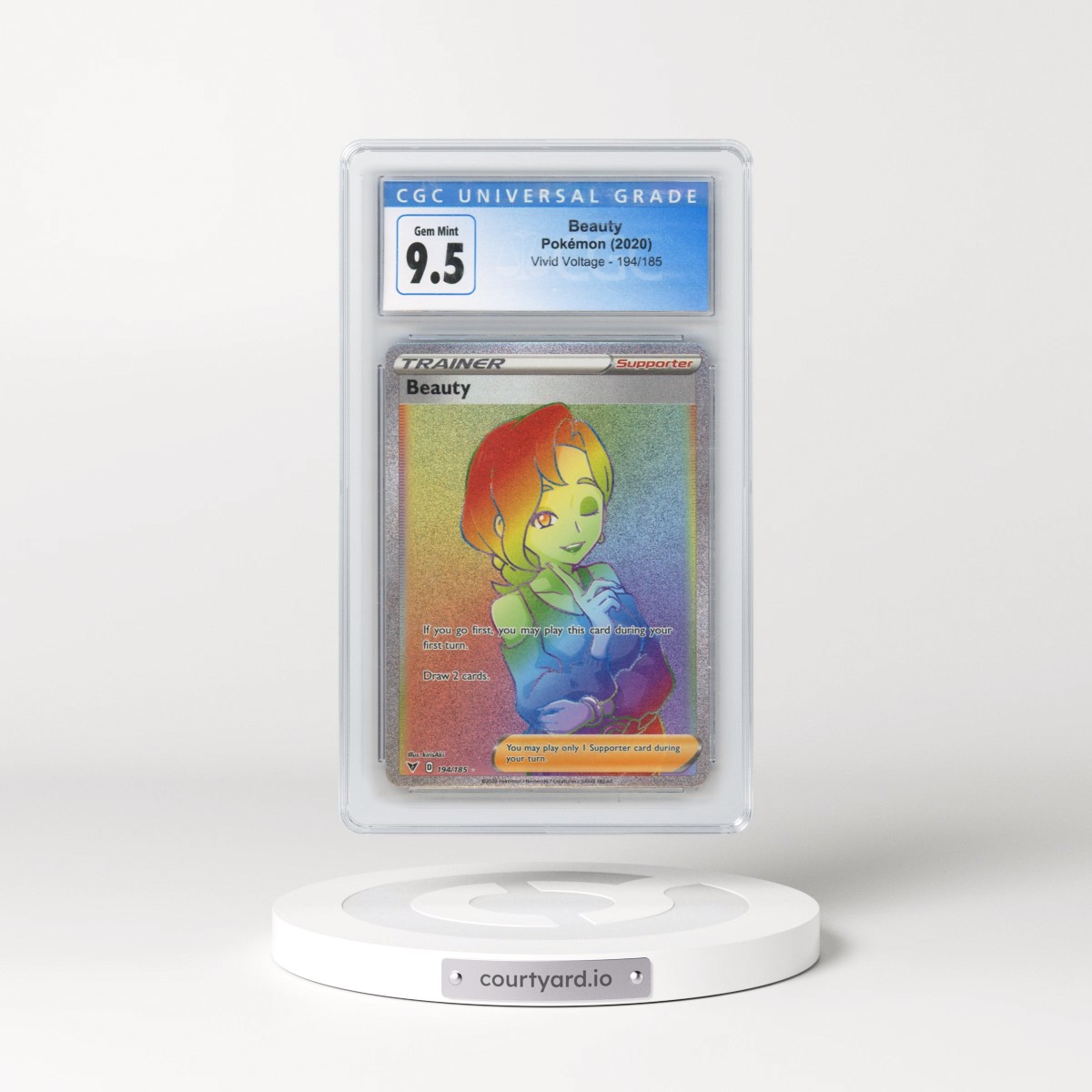 2020 Vivid Voltage #194/185 Beauty - Rainbow Rare Holo (CGC 10 GEM MINT)