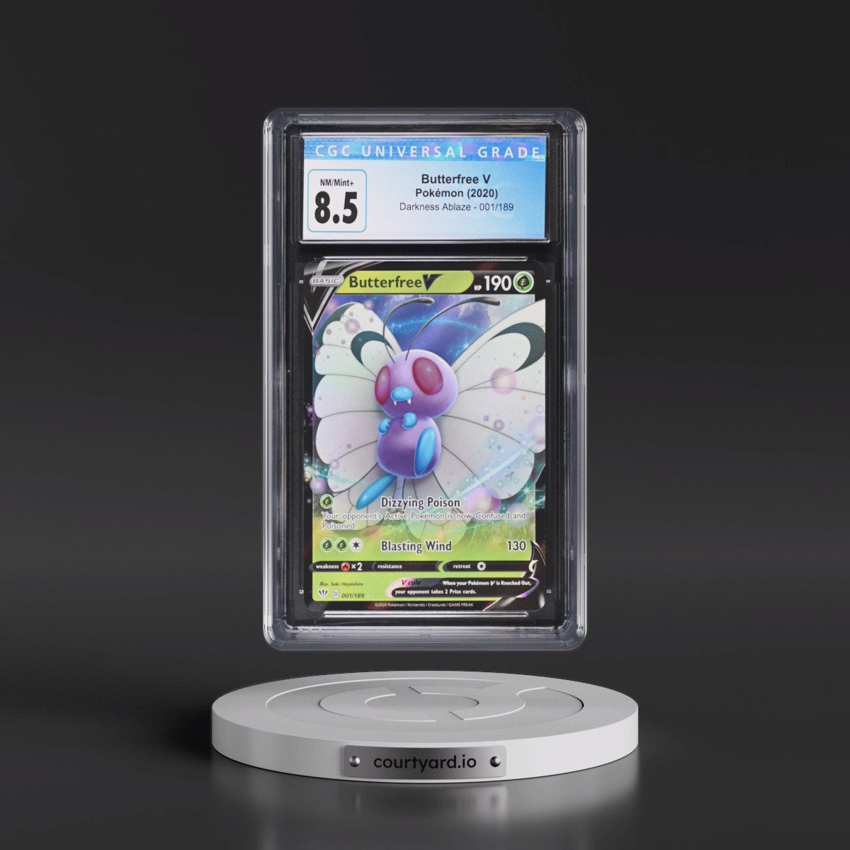 2020 Darkness Ablaze #001/189 Butterfree V - Holo (CGC 8.5 NM-MT+)