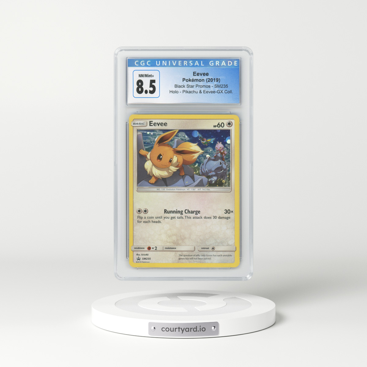2019 DP Black Star Promos #SM235 Eevee - Holo (CGC 8.5 NM-MT+)