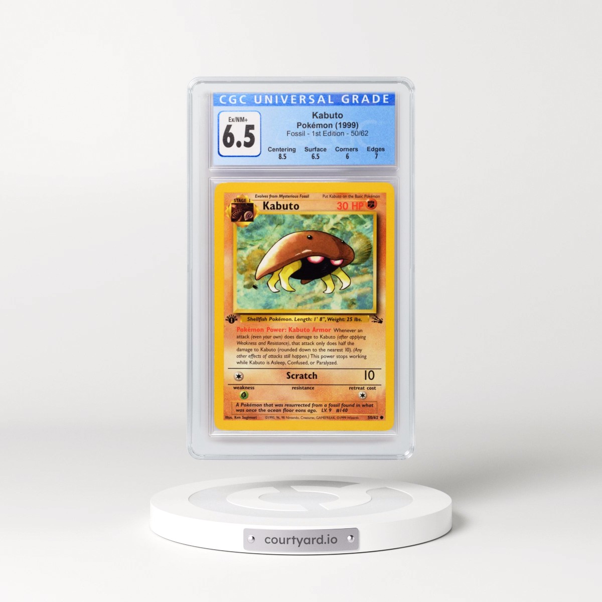 1999 Fossil #50/62 Kabuto - 1st Edition 1st Edition (CGC 6.5 EX-NM+)