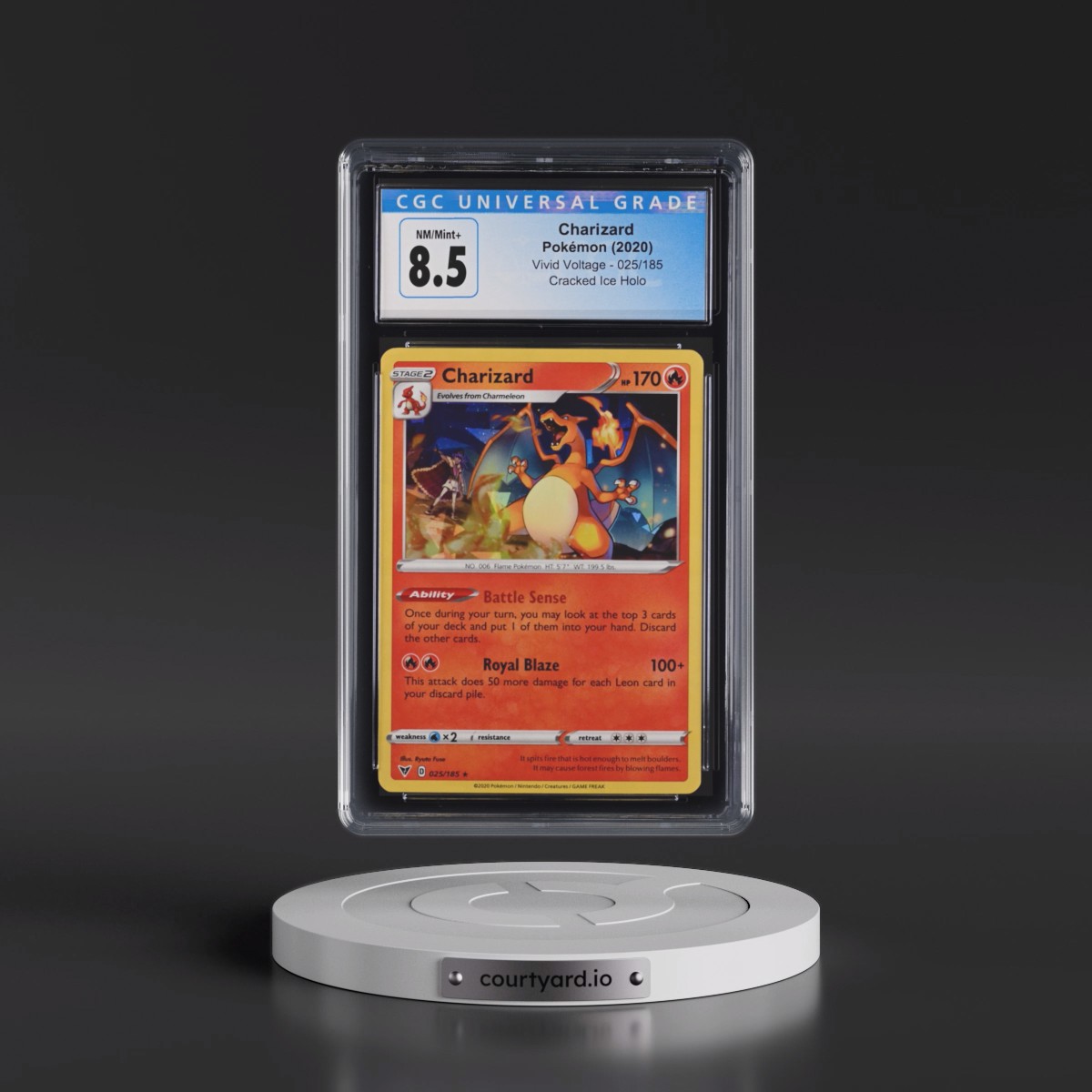 2020 Vivid Voltage Charizard - Charizard Deck (Cracked Ice Holo) #025/185 CGC 8.5