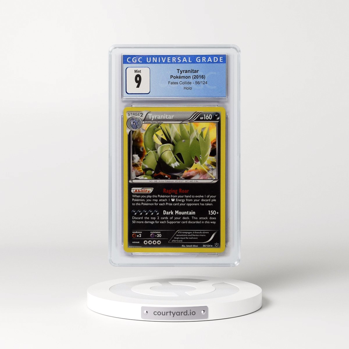 2016 Fates Collide #56/124 Tyranitar - Holo (CGC 9 MINT)