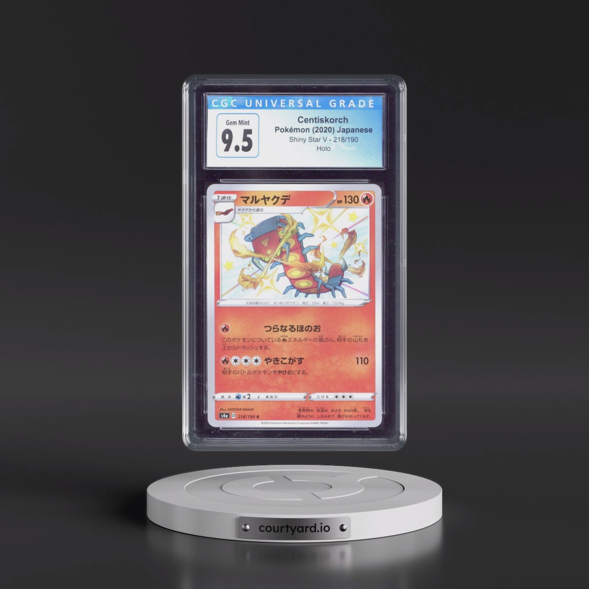 2020 Shiny Star V #218/190 Centiskorch - Shiny Rare Holo (CGC 10 GEM MINT)