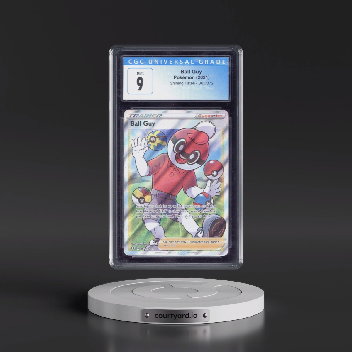 2021 Shining Fates #065/072 Ball Guy - Ultra Rare Holo (CGC 9 MINT)