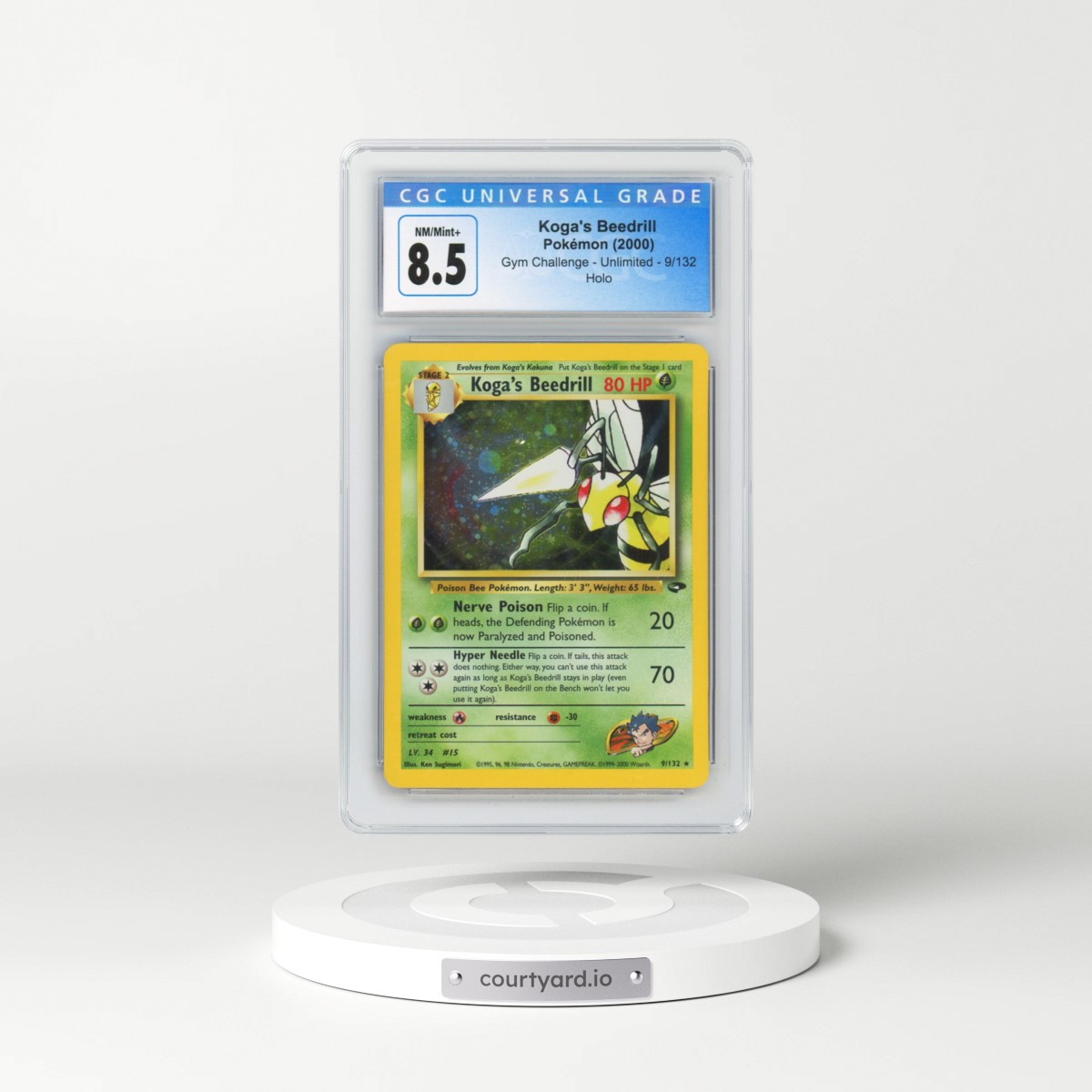 2000 Gym Challenge #9/132 Koga's Beedrill - Holo (CGC 8.5 NM-MT+)