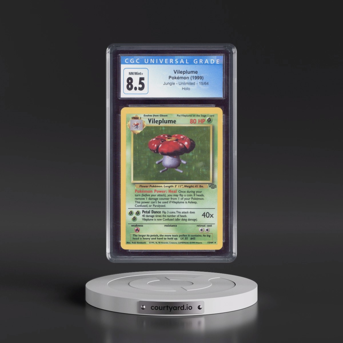 1999 Jungle #15/64 Vileplume - Holo (CGC 8.5 NM-MT+)
