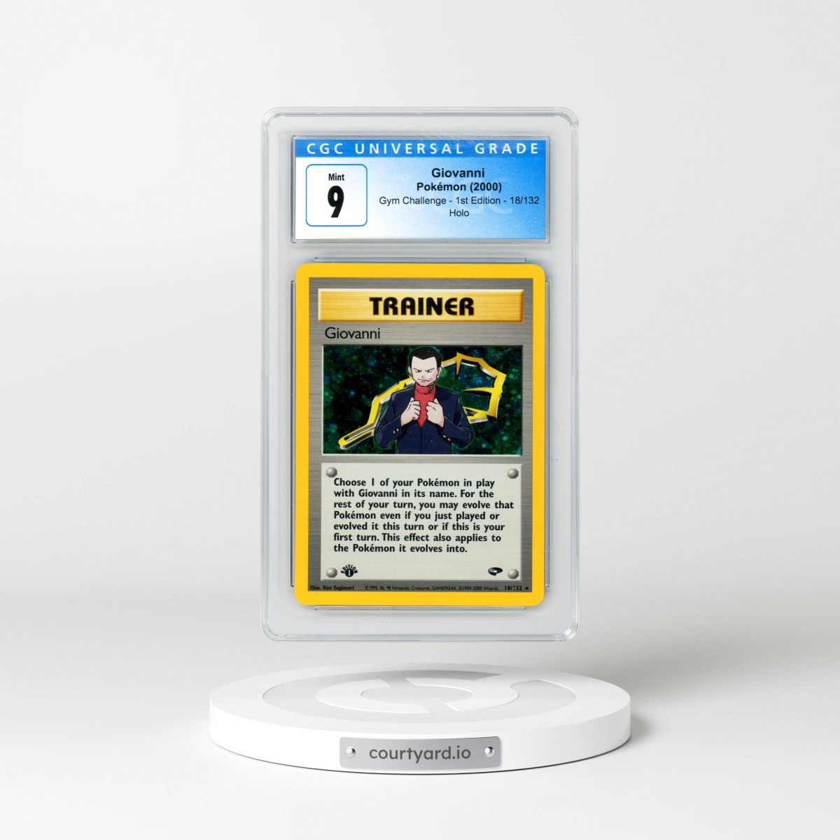 2000 Gym Challenge #18/132 Giovanni - 1st Edition Holo (CGC 9 MINT)