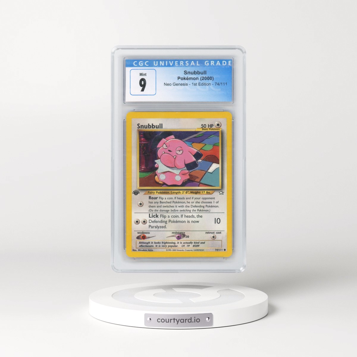 2000 Neo Genesis #74/111 Snubbull - 1st Edition (CGC 9 MINT)
