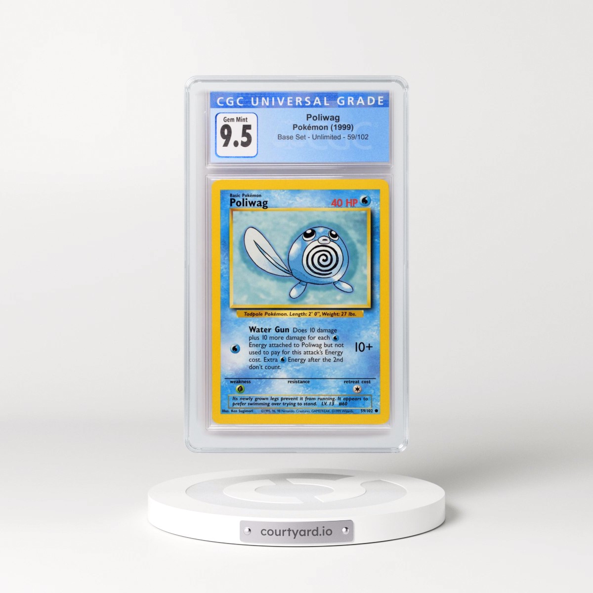1999 Base Set #59/102 Poliwag (CGC 10 GEM MINT)