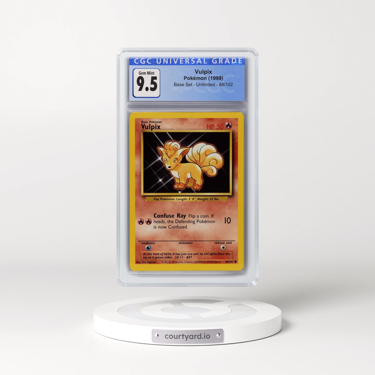 1999 Base Set #68/102 Vulpix (CGC 10 GEM MINT)