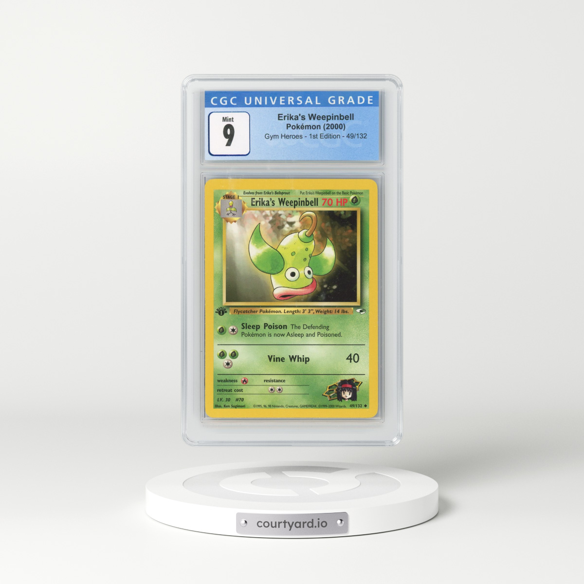 2000 Gym Heroes #49/132 Erika's Weepinbell - 1st Edition 1st Edition (CGC 9 MINT)