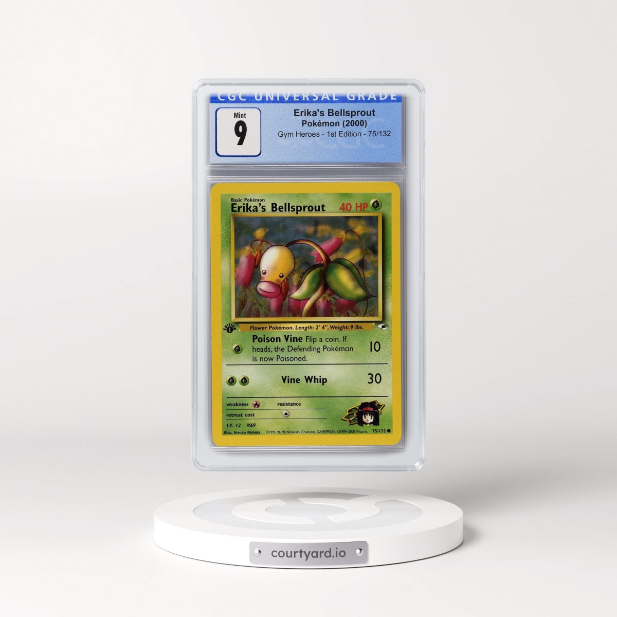 2000 Gym Heroes #75/132 Erika's Bellsprout - 1st Edition 1st Edition (CGC 9 MINT)