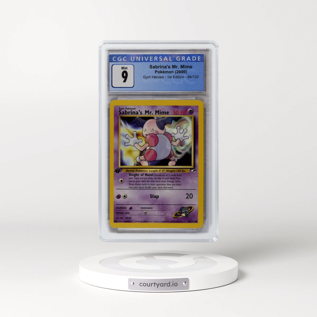 2000 Gym Heroes #94/132 Sabrina's Mr. Mime - 1st Edition 1st Edition (CGC 9 MINT)