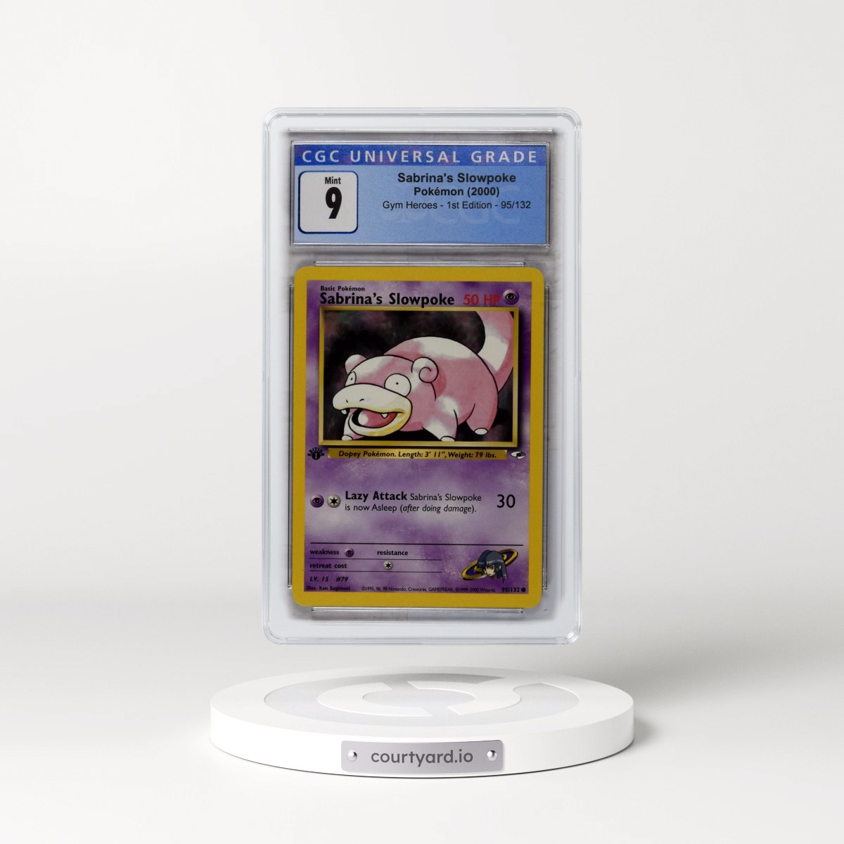 2000 Gym Heroes #95/132 Sabrina's Slowpoke - 1st Edition 1st Edition (CGC 9 MINT)