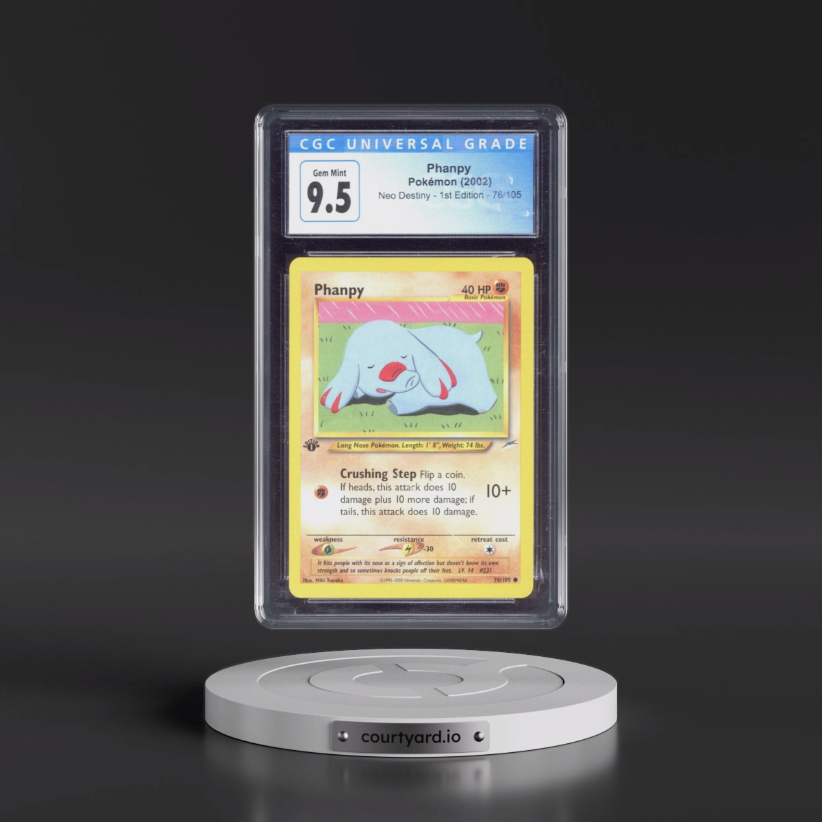 2002 Neo Destiny #76/105 Phanpy - 1st Edition 1st Edition (CGC 10 GEM MINT)