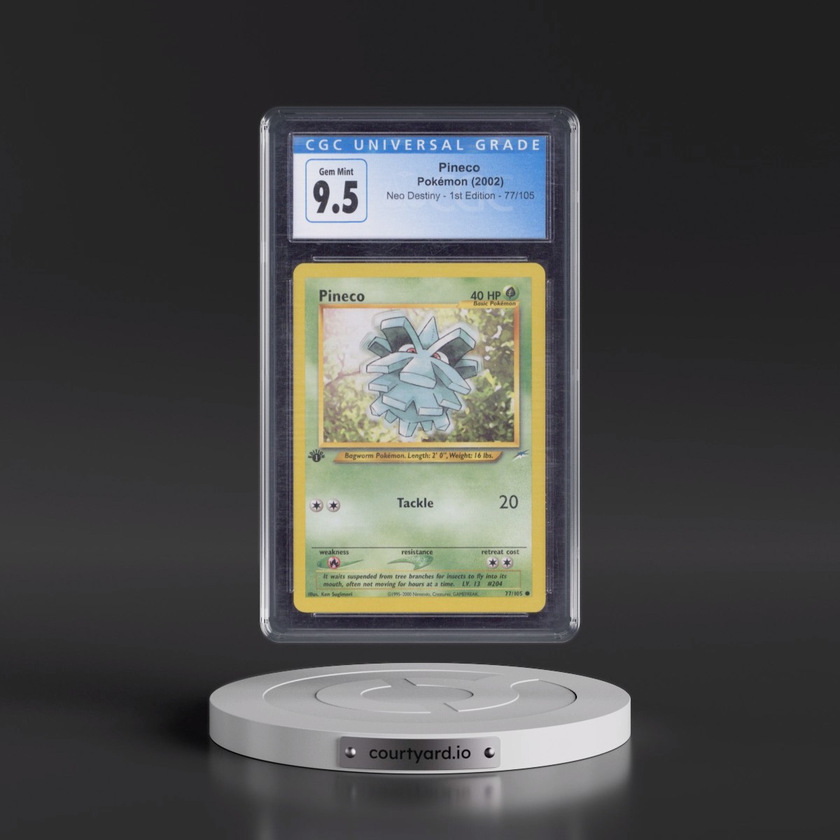 2002 Neo Destiny #77/105 Pineco - 1st Edition 1st Edition (CGC 10 GEM MINT)