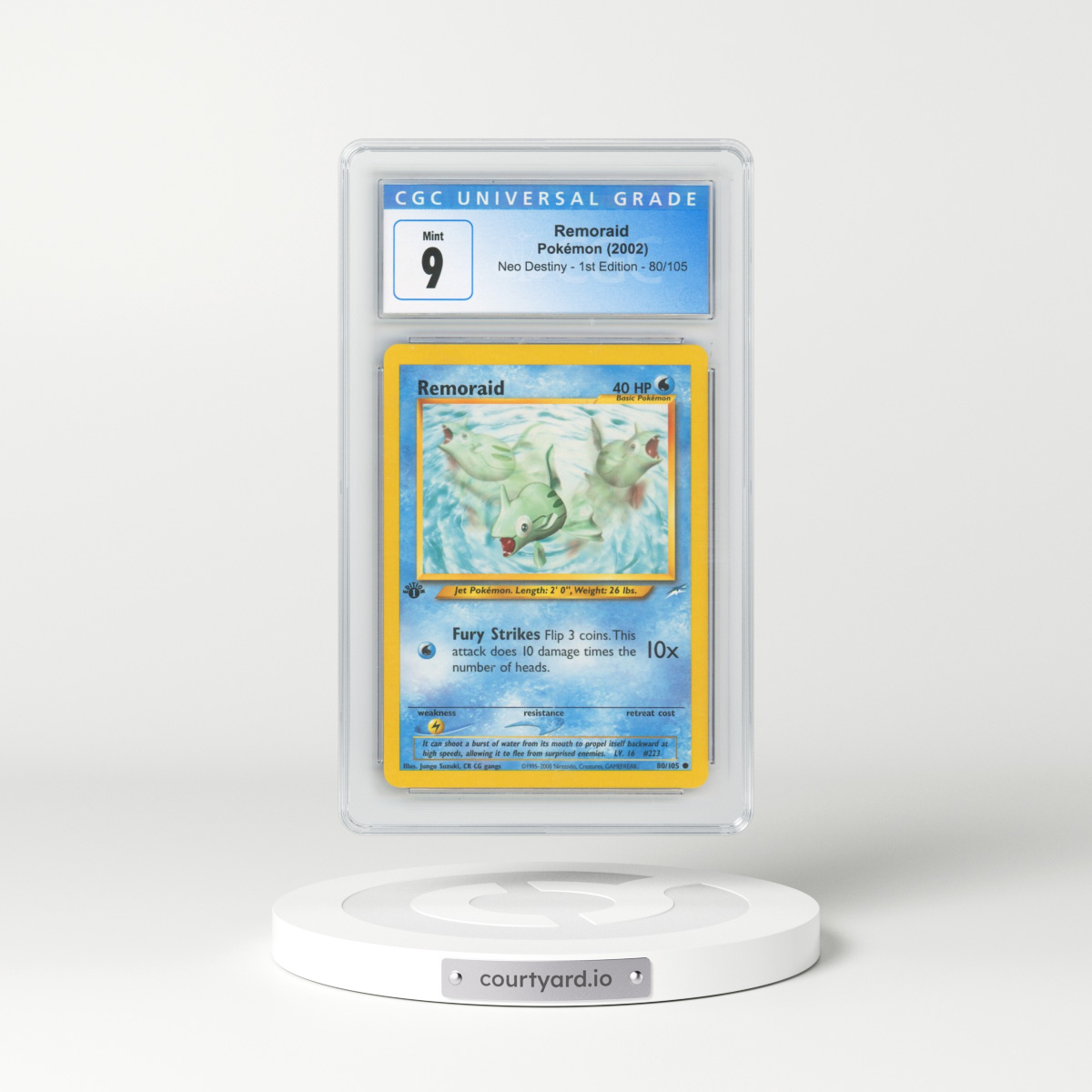 2002 Neo Destiny #80/105 Remoraid - 1st Edition 1st Edition (CGC 9 MINT)